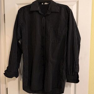 Classic Black Pinstripe Men's Shirt